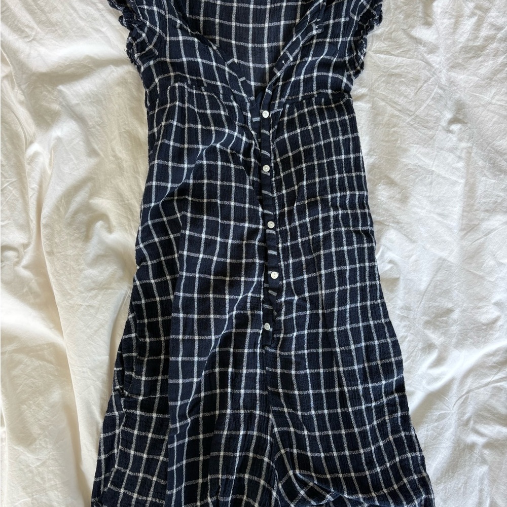 Zara Black and White Buttoned Midi Sundress